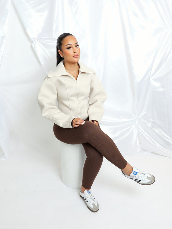 Veste ajustée effet Néoprène