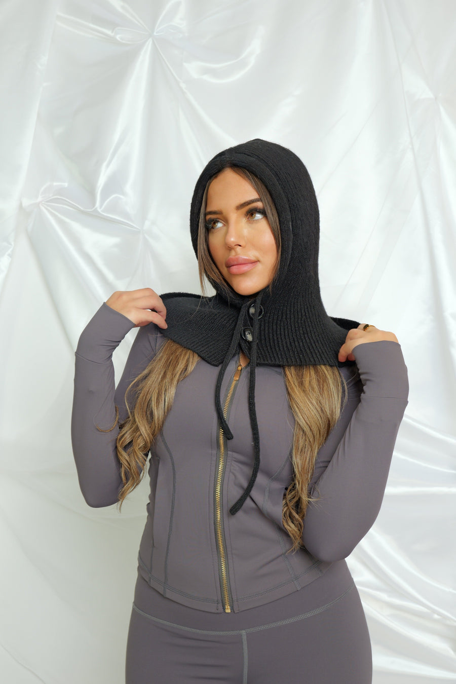 Capuche boutonnée