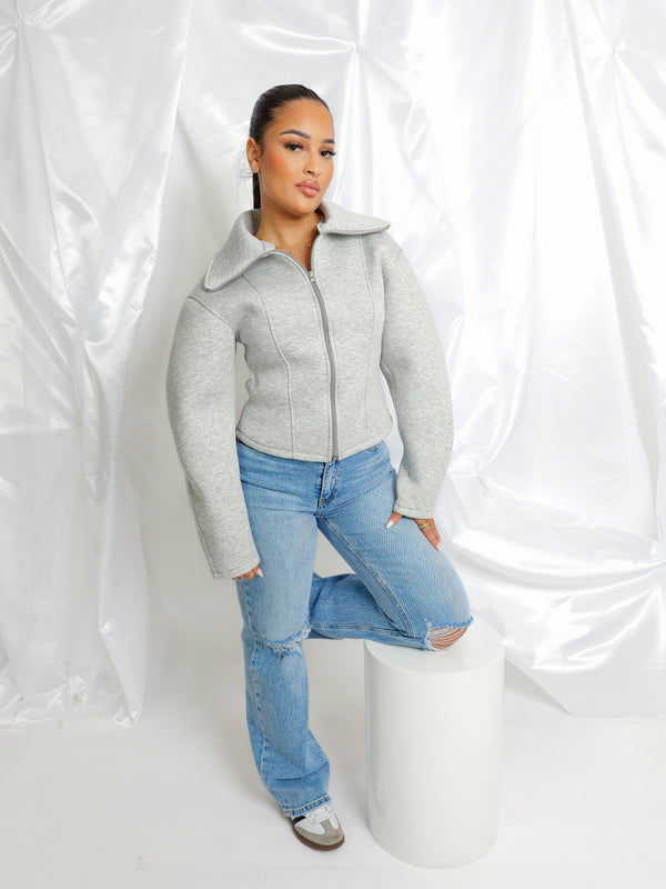 Veste ajustée effet Néoprène