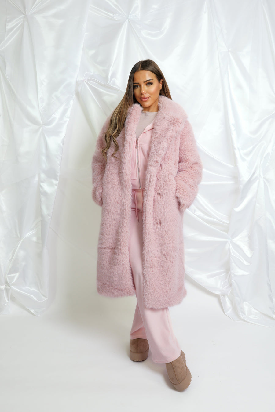 Veste Fourrure Soft Pink