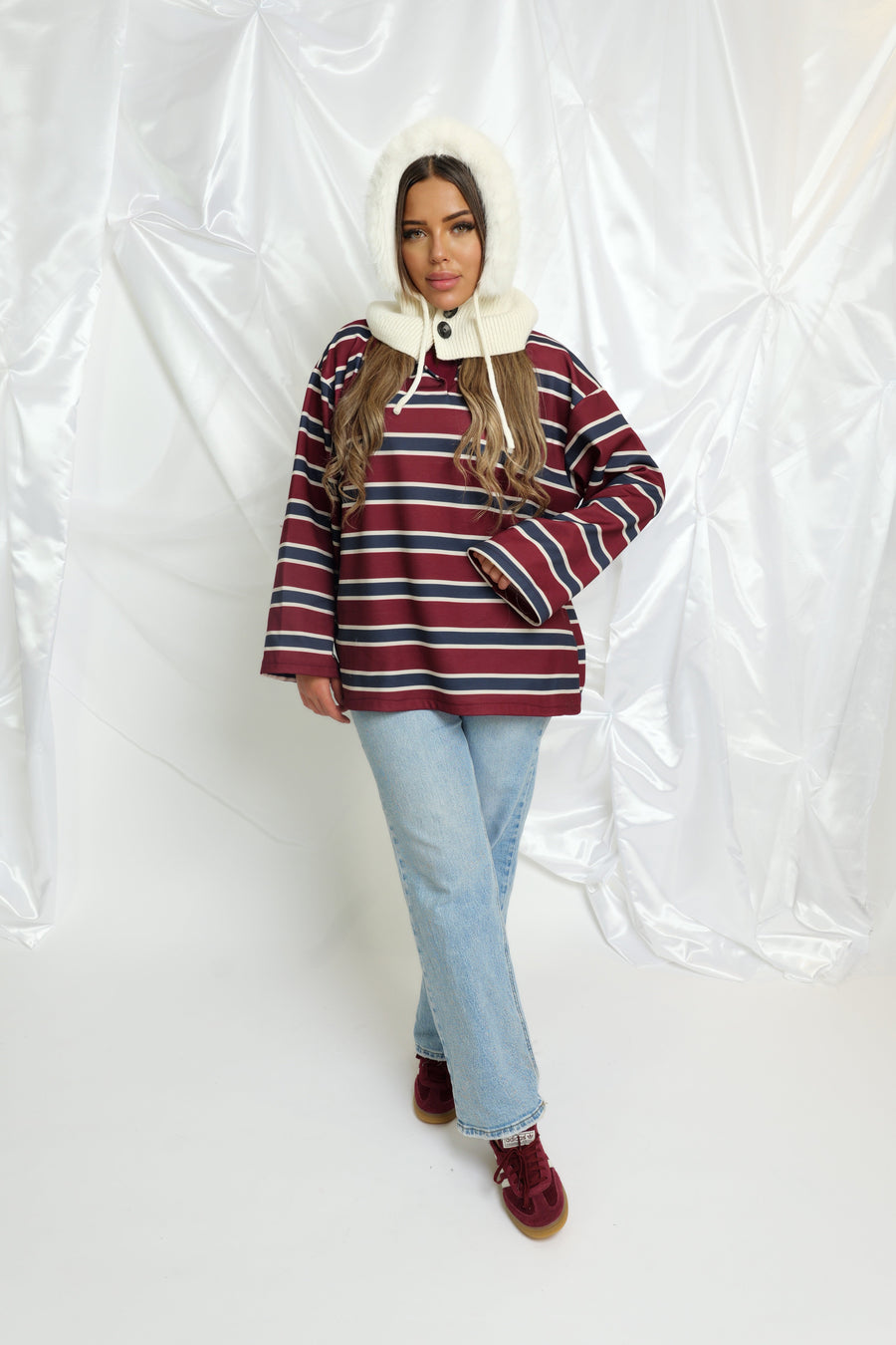 Capuche boutonnée / fourrure