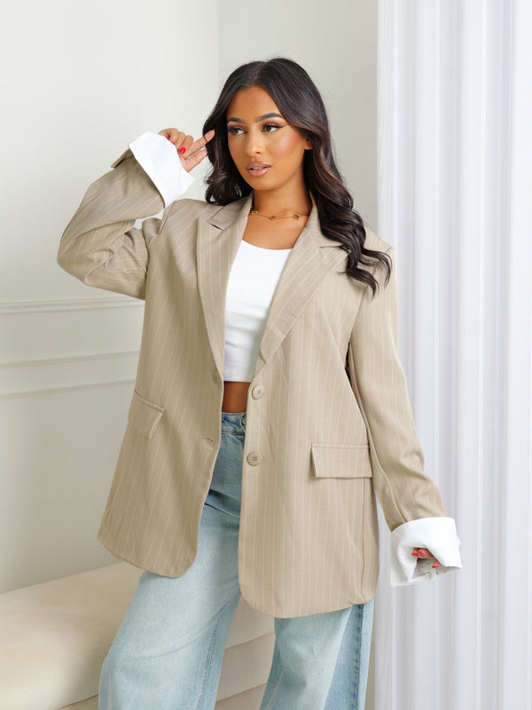 Blazer oversize rayure