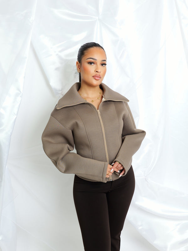 Veste ajustée effet Néoprène