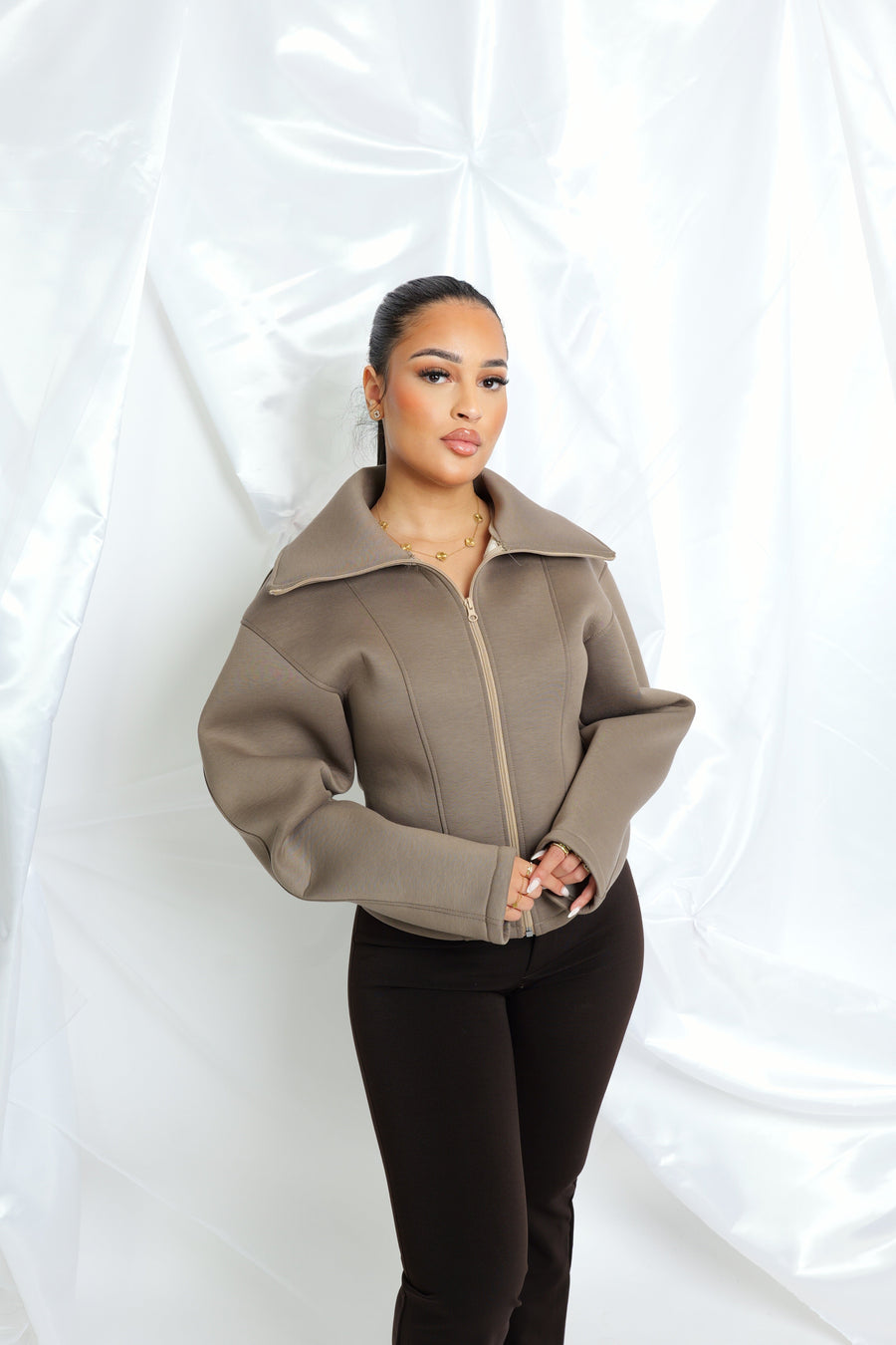 Veste ajustée effet Néoprène