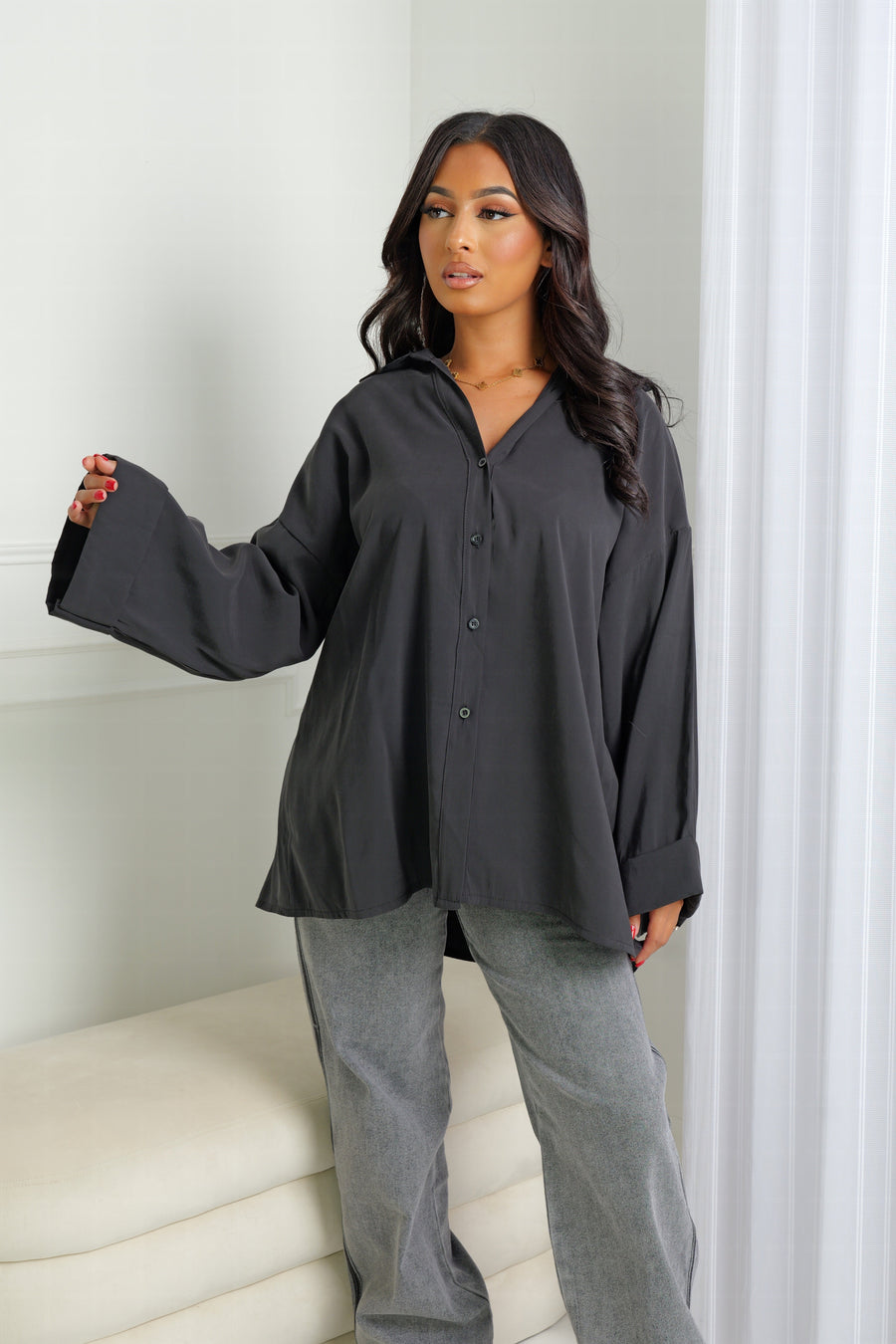 Chemise mi longue