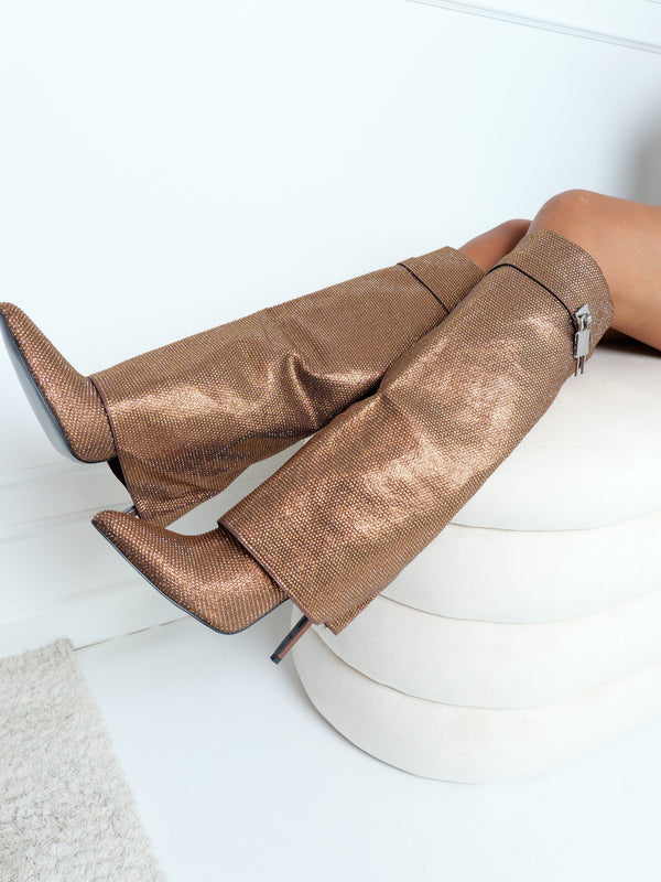 Bottes à talons - strass