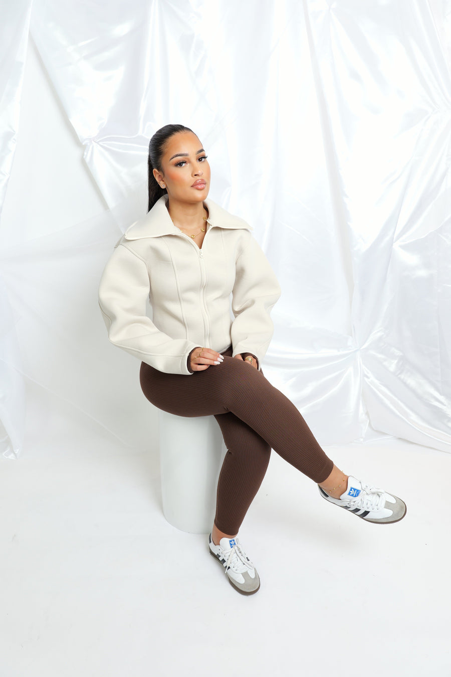 Veste ajustée effet Néoprène