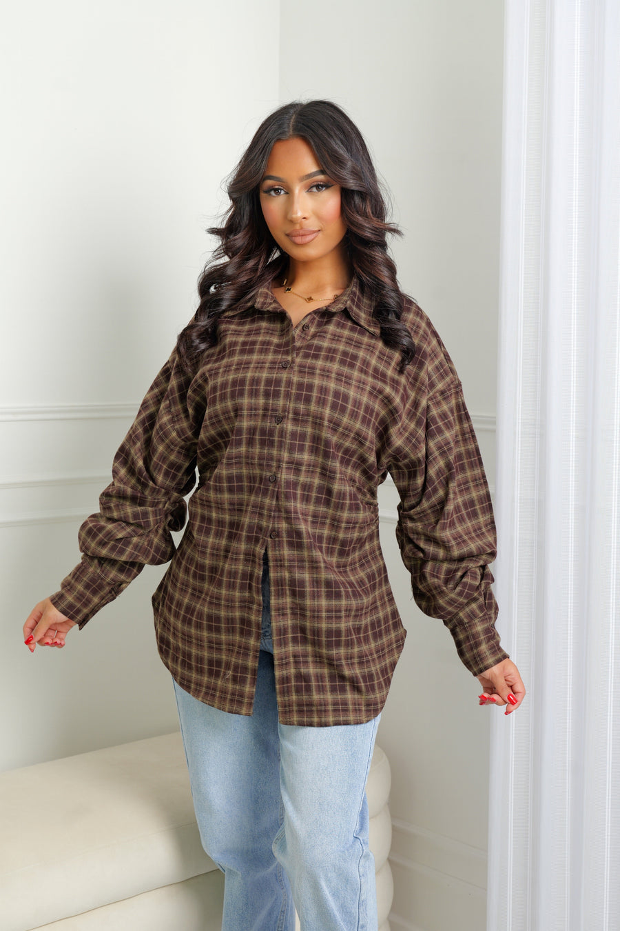 Chemise Structure à carreaux
