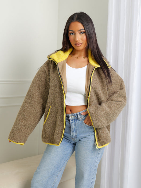 Veste cosy street - taupe