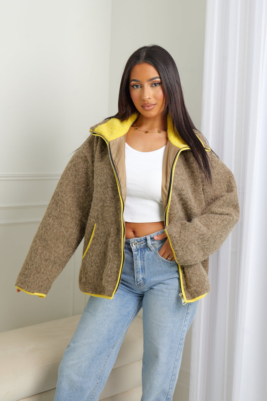 Veste cosy street - taupe