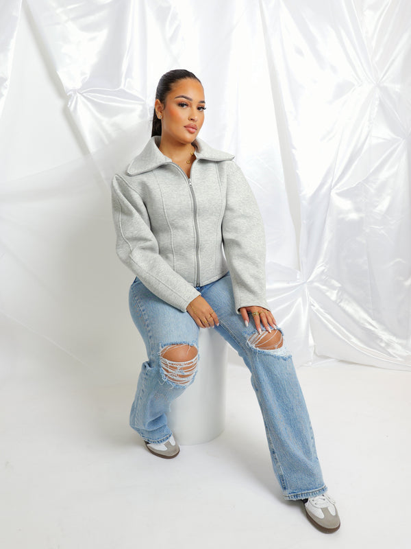 Veste ajustée effet Néoprène