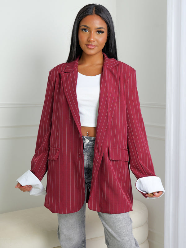 Blazer oversize rayure