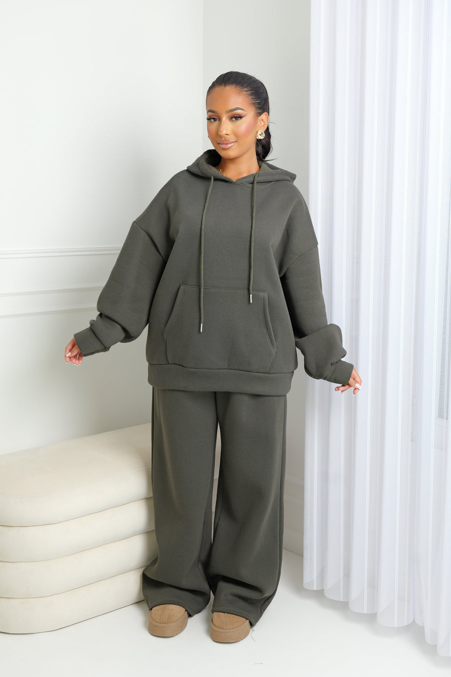 Ensemble à capuche molletonné