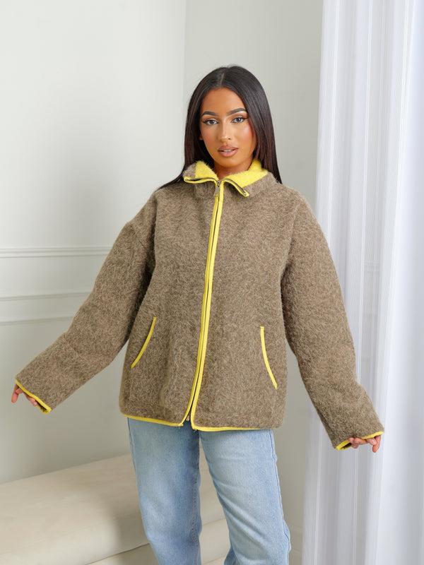Veste cosy street - taupe