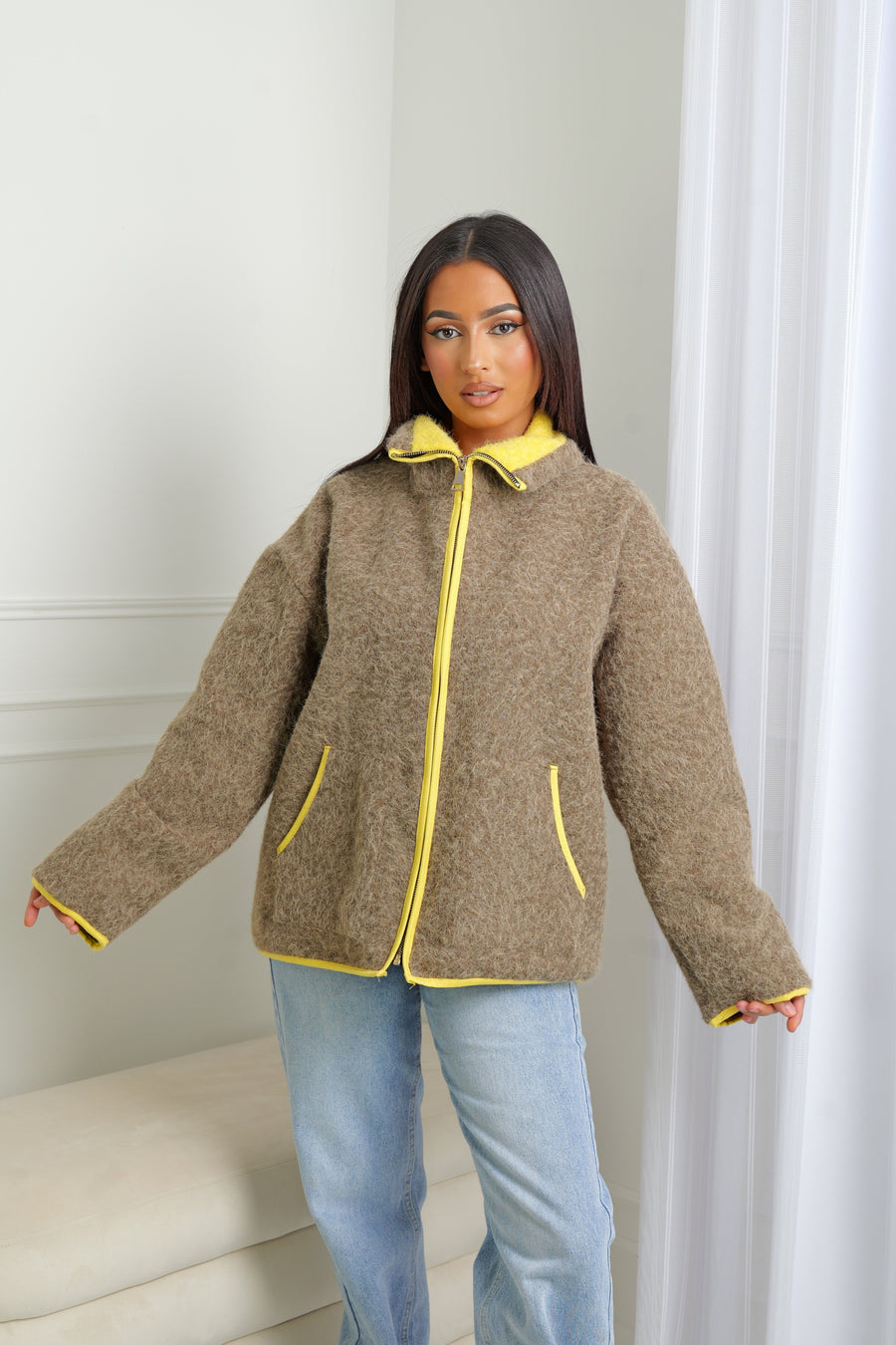 Veste cosy street - taupe