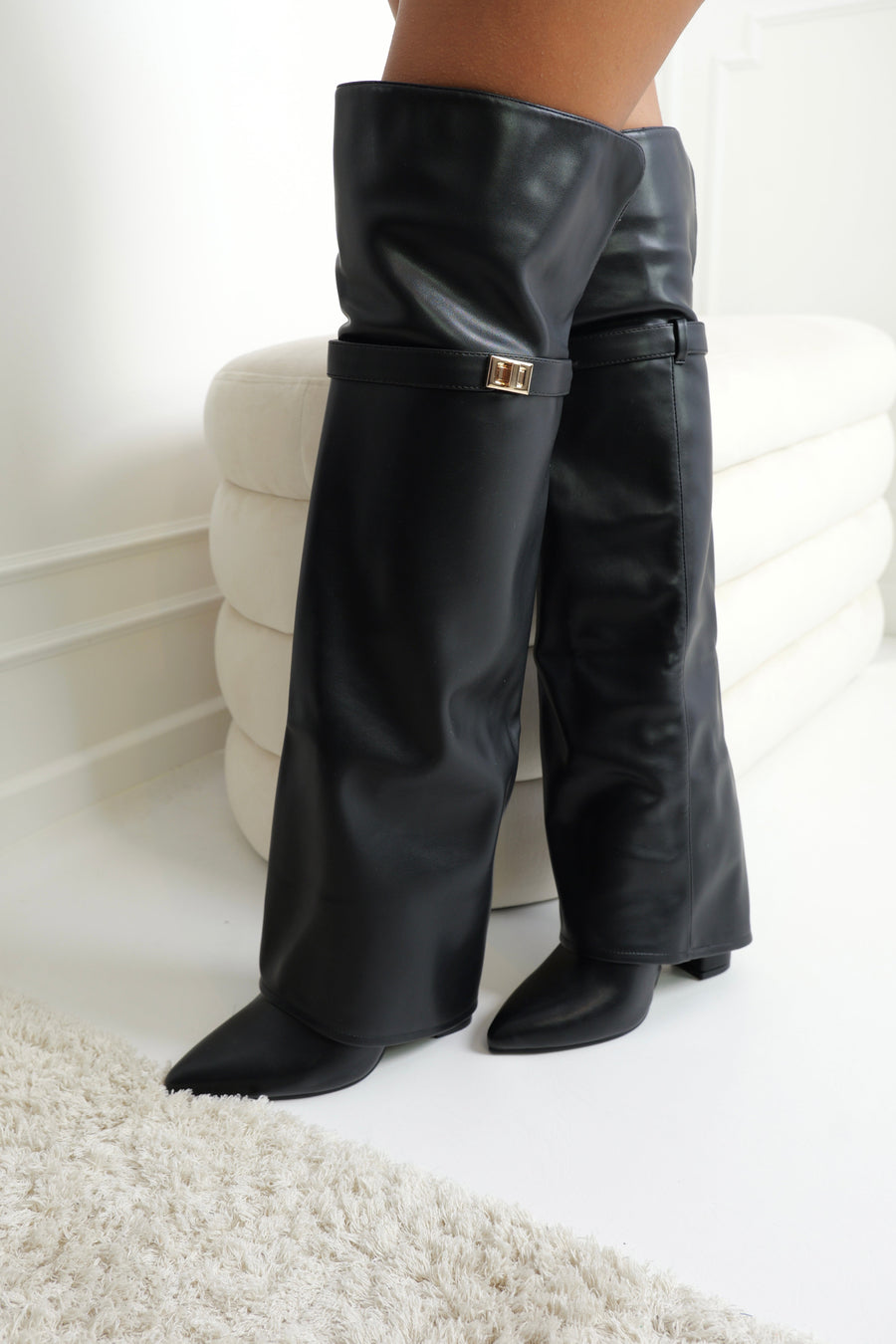 Bottes très haute à talons - black