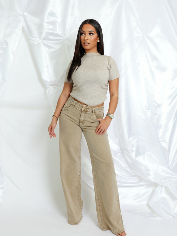 Jean Wide Sable