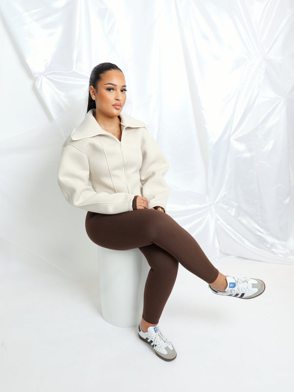 Veste ajustée effet Néoprène
