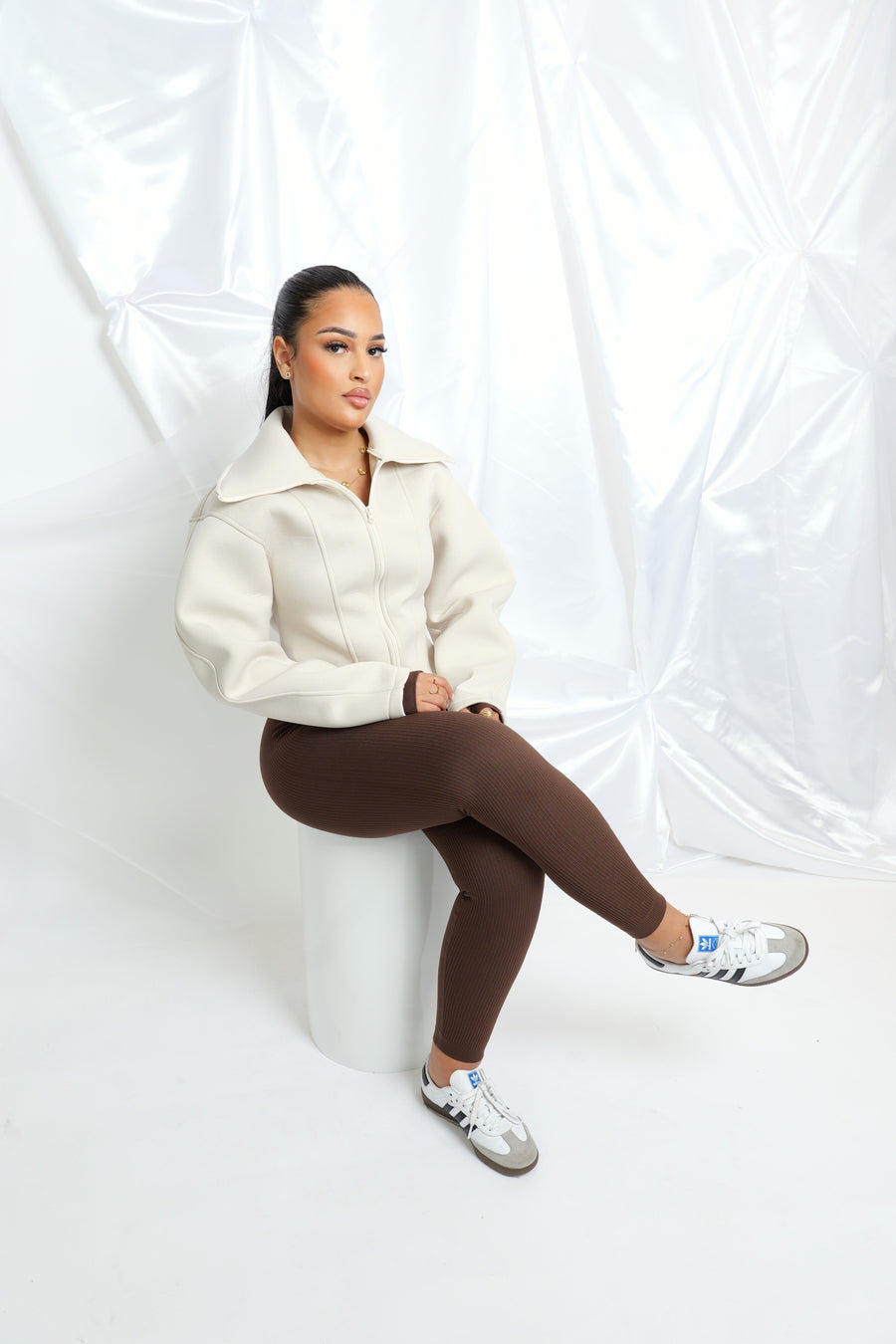 Veste ajustée effet Néoprène