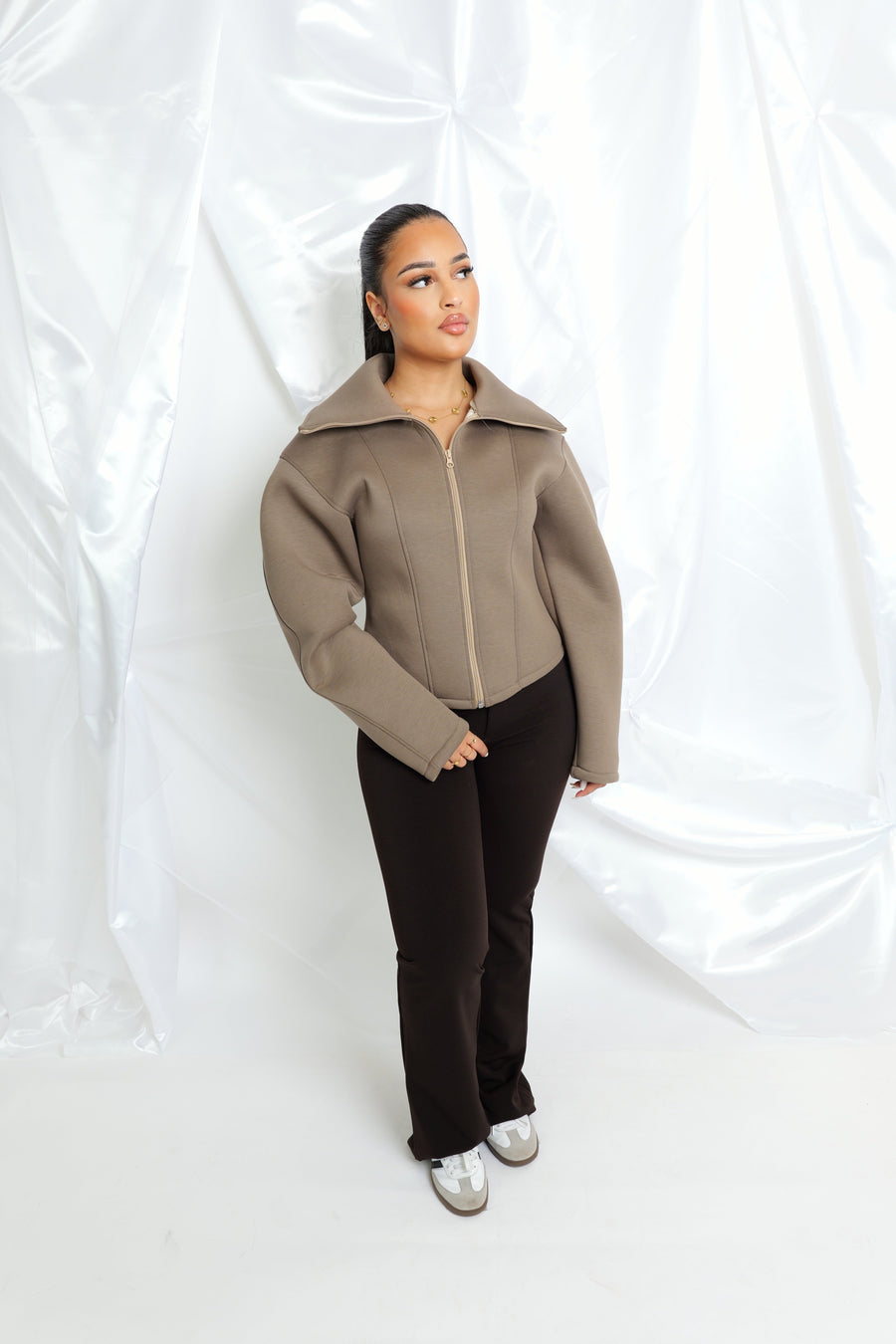 Veste ajustée effet Néoprène