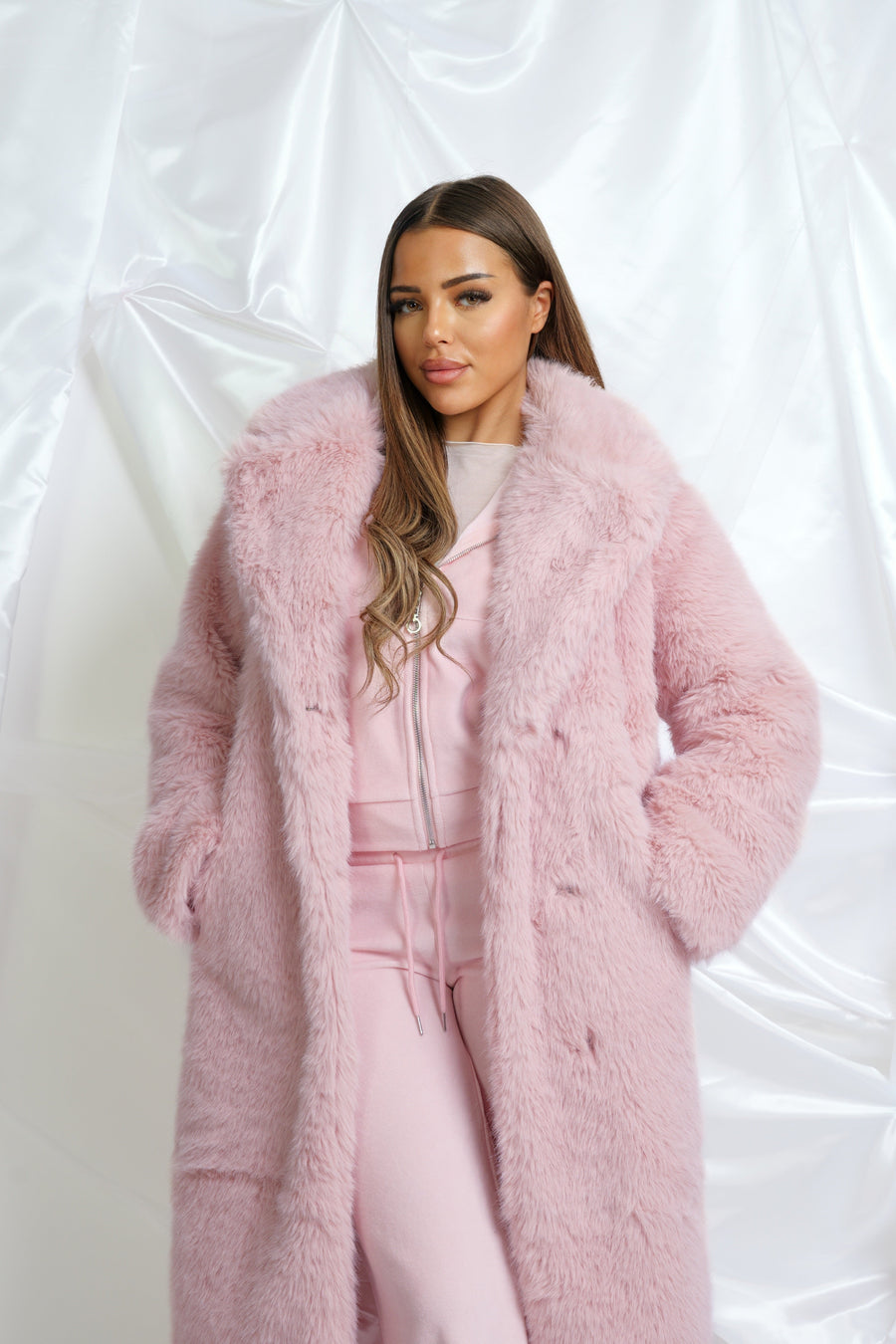 Veste Fourrure Soft Pink