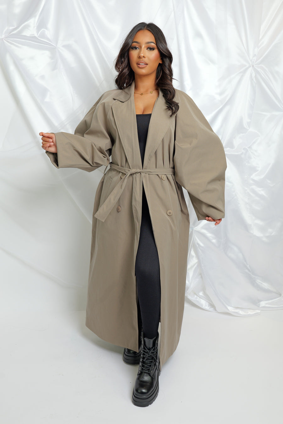 Trench big balloon - taupe