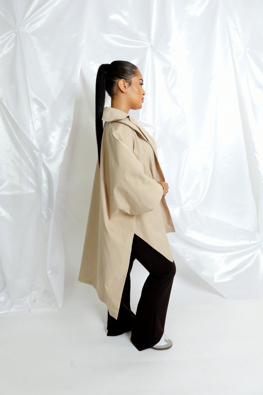 Trench coupe cape - beige