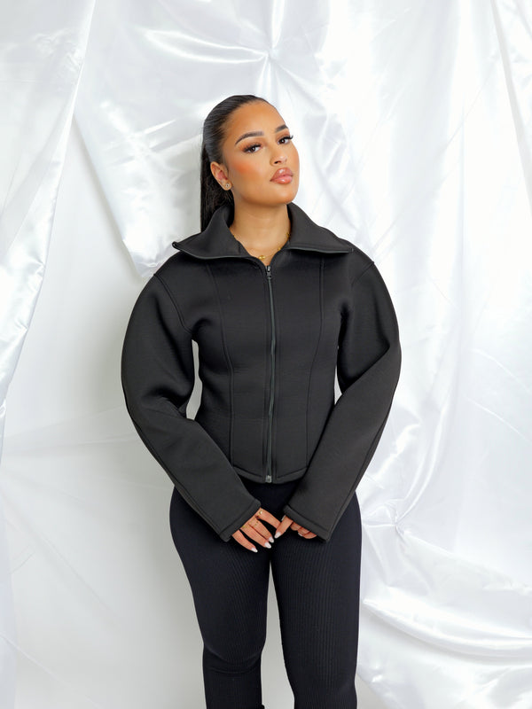 Veste ajustée effet Néoprène